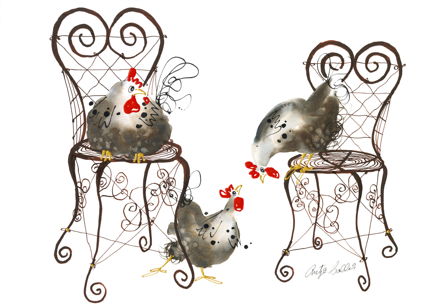 Chooks on French Chairs