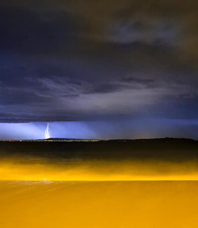 Point Lonsdale Front Beach, Portsea Lightning Background - Bells Fine Art