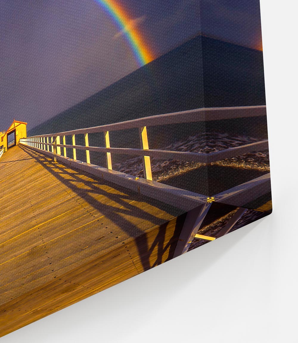 Queenscliff pier Rainbow - Bells Fine Art