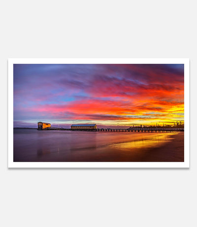 Queenscliff pier sunset - Bells Fine Art