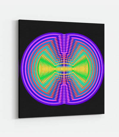 Circle Colour Grids Frequency Collision - Bells Fine Art