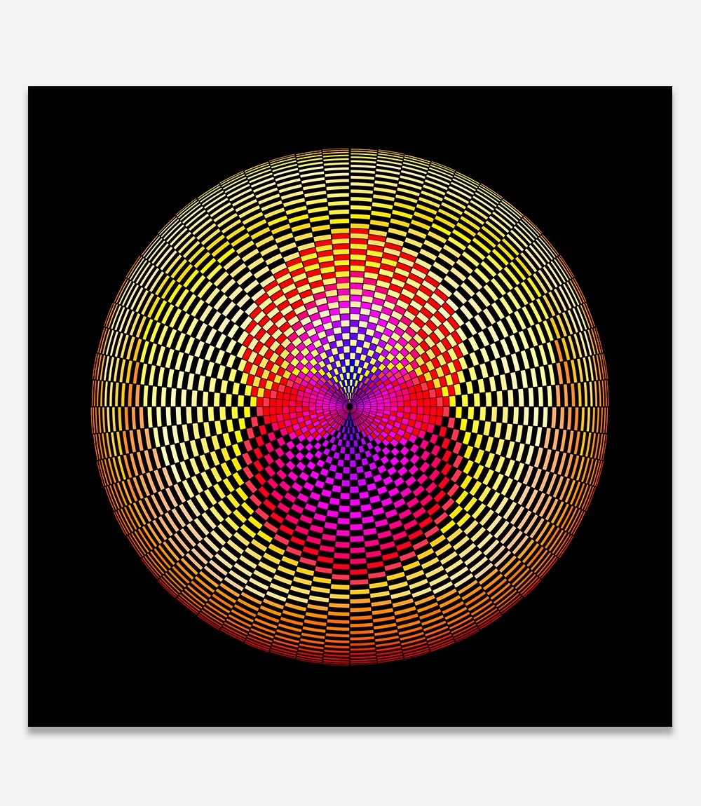 Fibonacci Colored Grid Impregnated - Bells Fine Art
