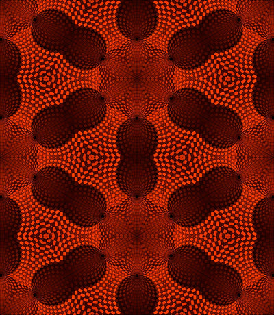 Fibonacci Colored Grid Repeating Pattern Red and Black A - Bells Fine Art