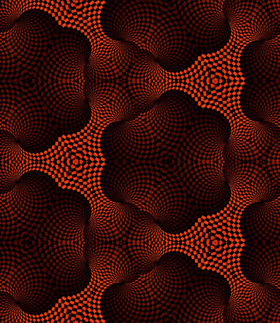 Fibonacci Colored Grid Repeating Pattern Red and Black B - Bells Fine Art