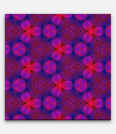 Fibonacci Colored Repeating Pattern Red, Blue and Purple - Bells Fine Art