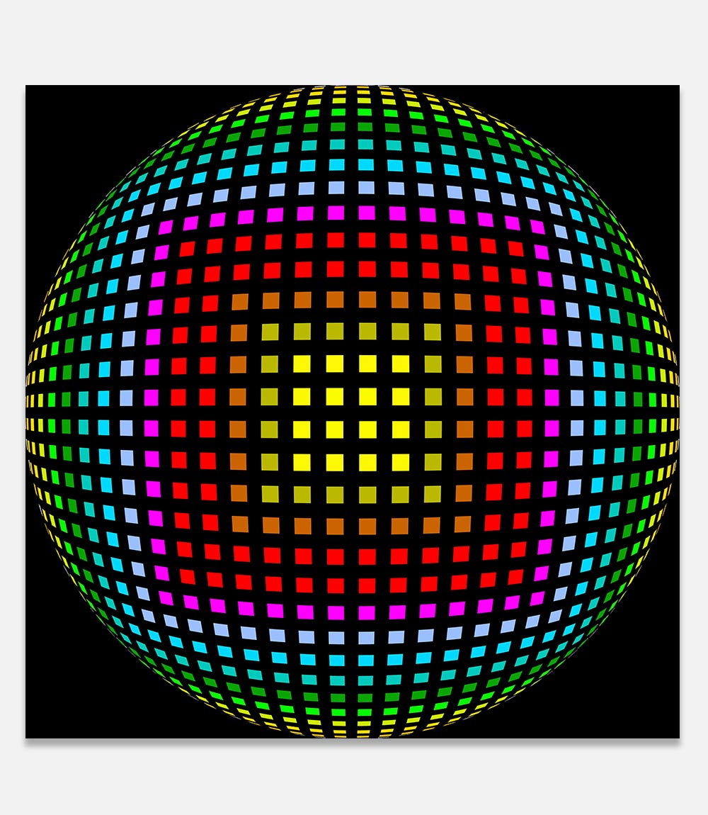 Grid of Sphere Colored - Bells Fine Art