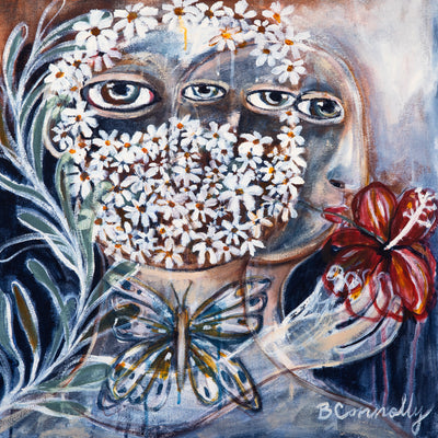 Behind The Mask Is A Brave Soul Brimming With Flowers | Limited Edition Print - Bells Fine Art